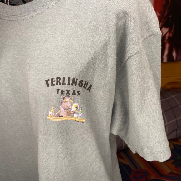 The Duck Co Terlingua Texas Graphic T Shirt Mens Medium Javelina Bar Scene - Picture 4 of 5